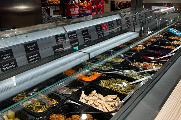 REWE Härzschel, NEO, Leipzig, Blog, Einkaufen in der Leipziger City, Parkhaus, Spezialitäten, Wein, Salatbar, Frischetheke, Service, Abholservice