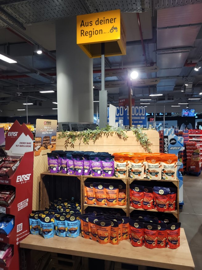 REWE Härzschel, Leipzig, NEO, Blog, Kichererbse, Snack, Hülsenreich, Regionalität