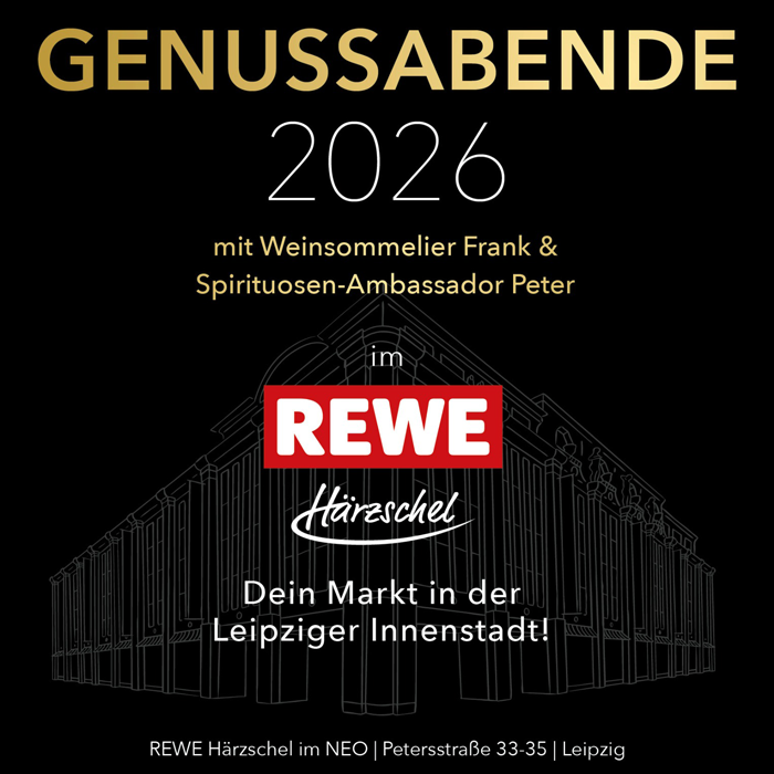 Vorderseite des Flyers zu den Genussabenden 2026