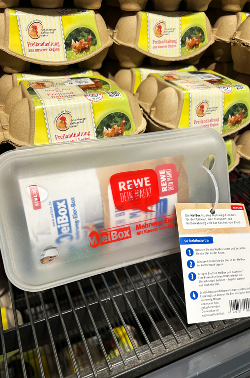 MeiBox: Mehrwegboxen für lose Eier
