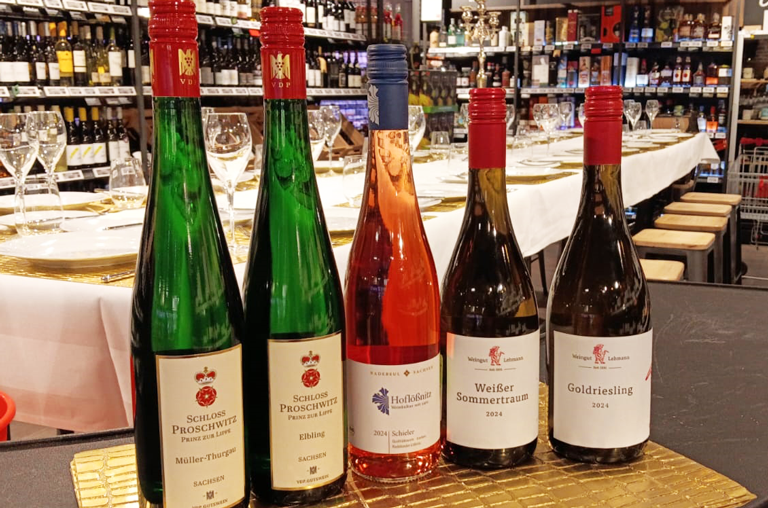 sächsische Weine aus dem Sortiment von REWE Härzschel